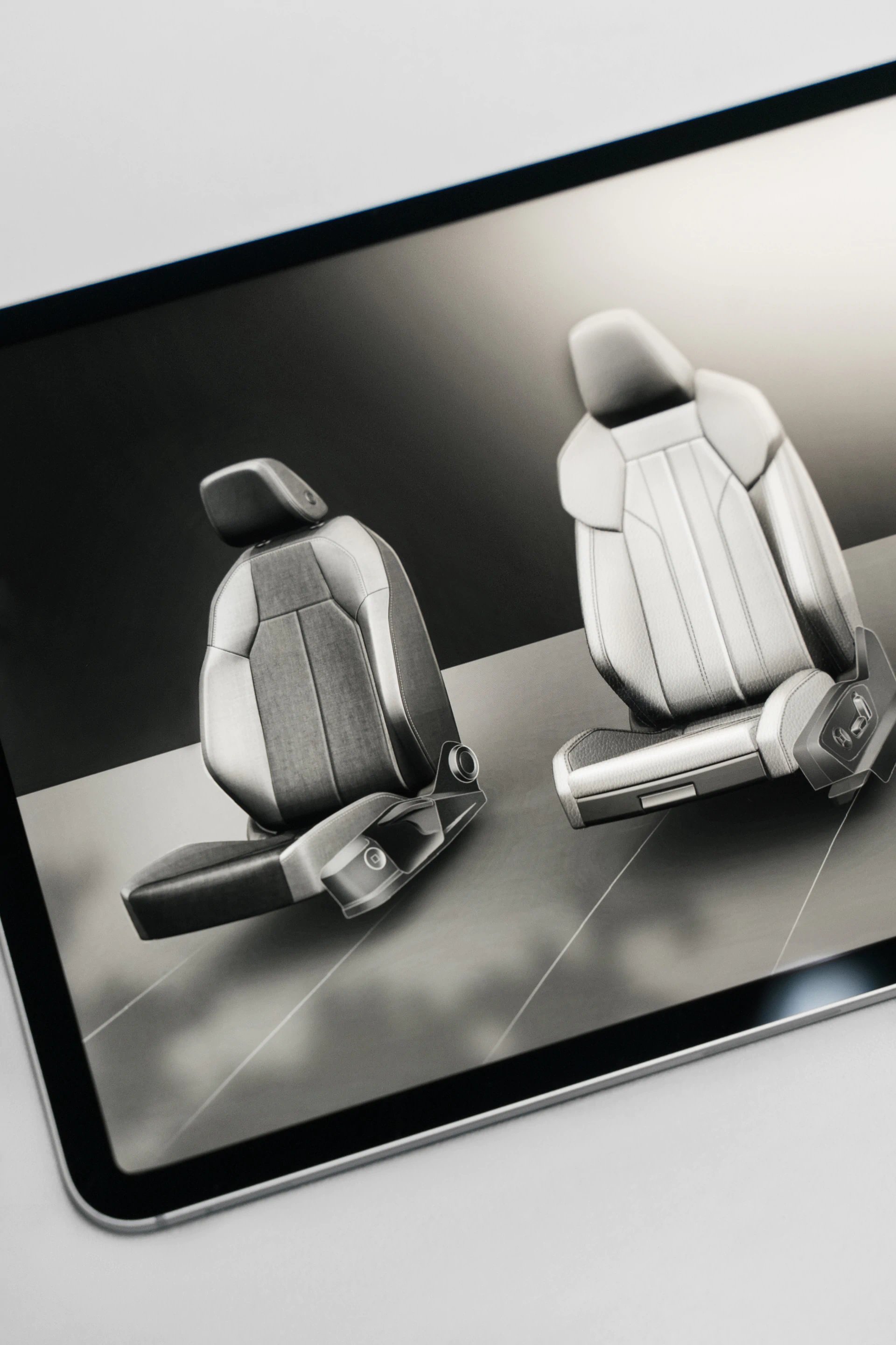 Digital design of two seats.